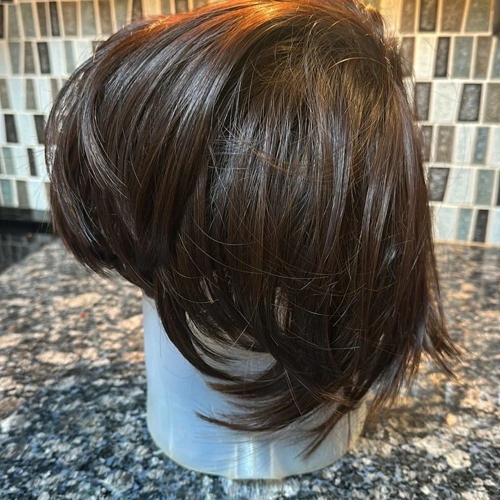 Baruisi Synthetic Short Wig Brown Bob With 4‎ New Hair Nets